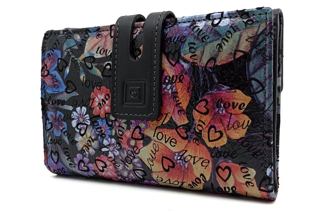 Monedero billetero de piel para mujer MEDIANO CORAFLOR MARRON